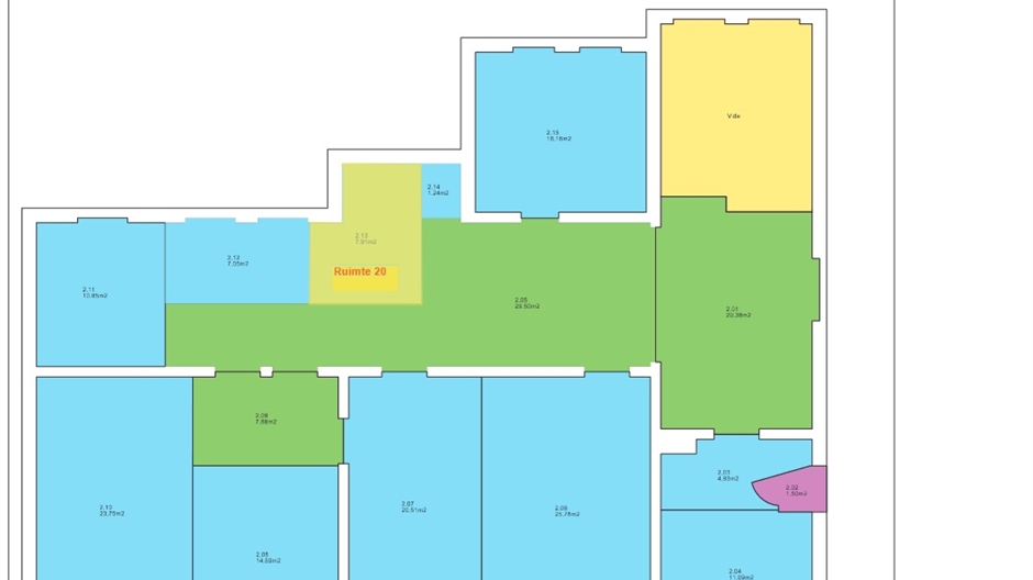 Plattegrond ruimte 20